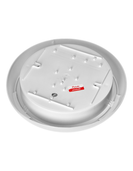 KOKO oprawa 2xE27 z mikrofalowym czujnikiem ruchu, 2x40W, biała-polipropylen, klosz matowy-poliwęglan, IP44, IK10