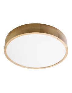 OVO plafon 4xE27, 4x24W, dębowy, klosz szklany matowy,...