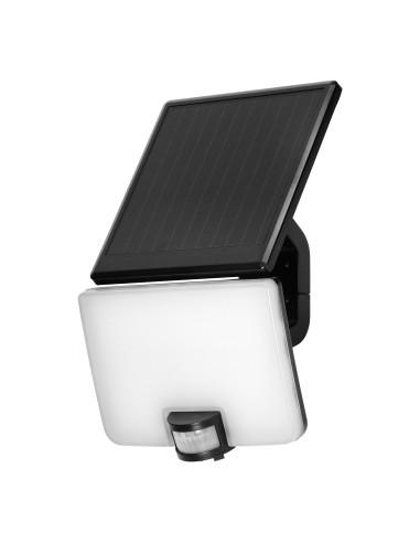 SOLIS LED 10W,  naświetlacz solarny z czujnikiem ruchu PIR, 1200lm, IP54, 4000K, 3000 mAh, czarny