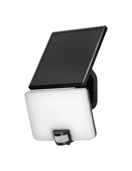 SOLIS LED 10W,  naświetlacz solarny z czujnikiem ruchu PIR, 1200lm, IP54, 4000K, 3000 mAh, czarny