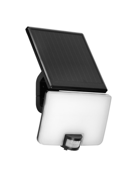 SOLIS LED 10W,  naświetlacz solarny z czujnikiem ruchu PIR, 1200lm, IP54, 4000K, 3000 mAh, czarny