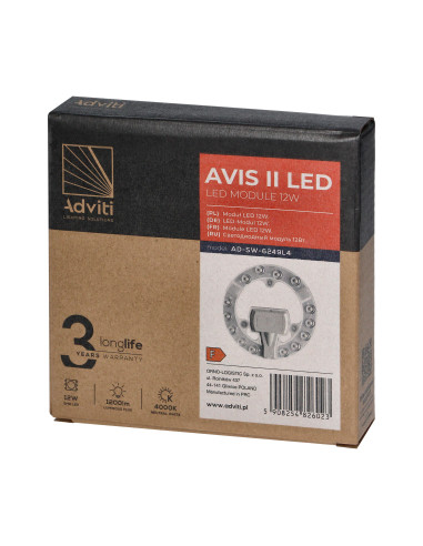 AVIS II LED panel świetlny LED 12W, 1200lm,...