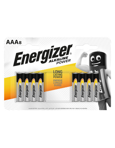 BATERIE ENERGIZER ALKALINE POWER AAA LR03, 8 szt.