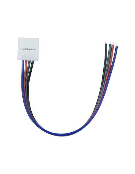 Złączka LED RGB 10mm, jednostronna, z przewodem 