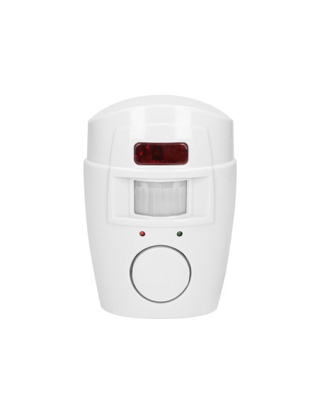 Mini alarm bezprzewodowy z wbudowaną syreną sterowany pilotem, 6m, bateryjny, 2 piloty