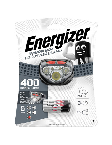 Latarka czołowa ENERGIZER VISION HD PLUS FOCUS, 400 lm, 3XAAA