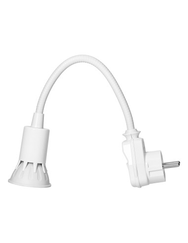 Lampka wtyczkowa z żarówką LED, biała