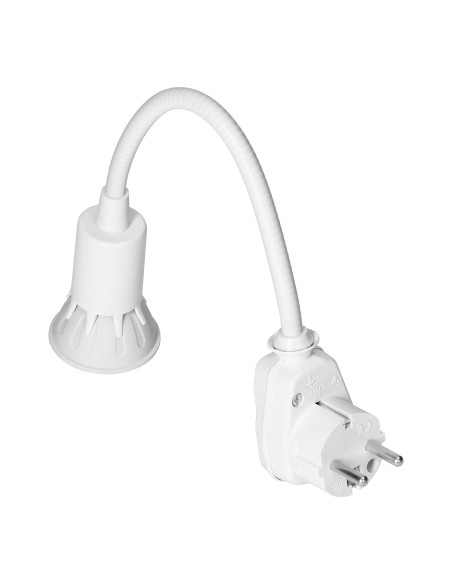 Lampka wtyczkowa z żarówką LED, biała