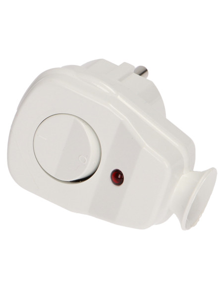 Wtyczka kątowa 2P+Z z włącznikiem i kontrolką