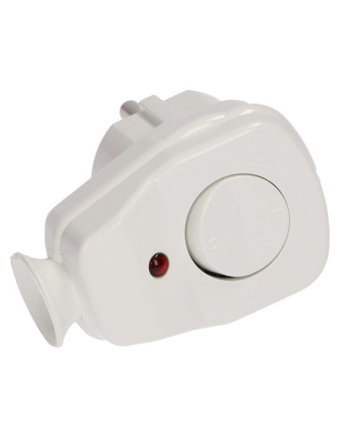 Wtyczka kątowa 2P+Z z włącznikiem i kontrolką