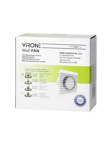 Wentylator łazienkowy 100mm, natynkowy -...