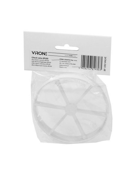 Zawór zwrotny Ø 100 do wentylatorów