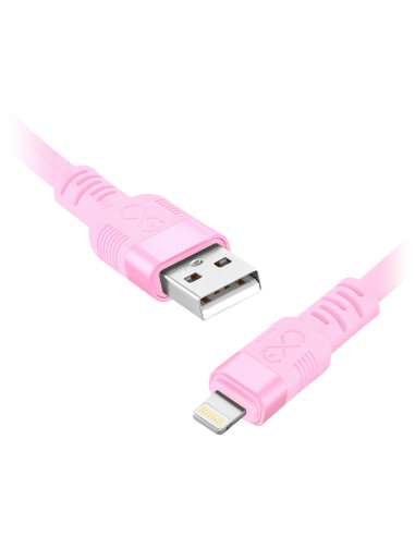 Kabel USB-A - Lightning eXc WHIPPY Pro, 0.9M, 29W, szybkie ładowanie, kolor mix pastelowy