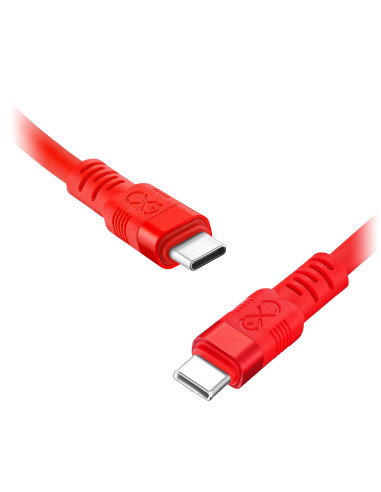 Kabel USB-C - USB-C eXc WHIPPY Pro, 0.9M, 100W, szybkie ładowanie, kolor mix neonowy