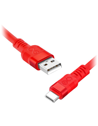 Kabel USB-A - USB-C eXc WHIPPY Pro, 2M, 60W, szybkie ładowanie, kolor mix neonowy