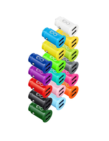 EXC Mobile ładowarka samochodowa CUTE, 2xUSB, 12W, kolor mix