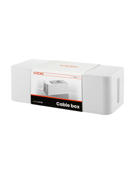 Organizer do kabli - cable box L, biały