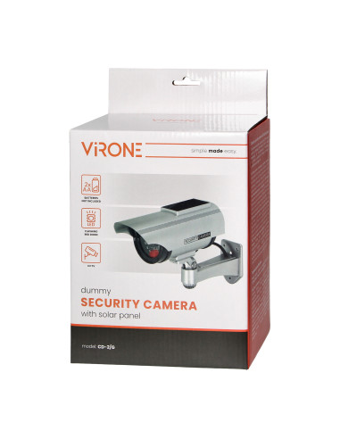 Atrapa kamery monitorującej CCTV z panelem...