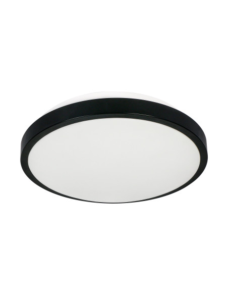 SELENE plafon 2xE27, max. 2x60W, czujnik mikrofalowy, IP54, czarny