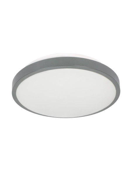 SELENE plafon 2xE27, max. 2x60W, czujnik mikrofalowy, IP54, szary