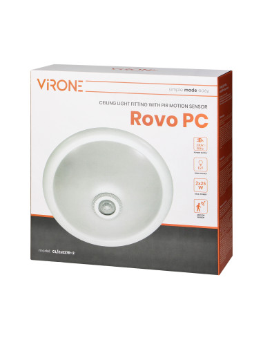 ROVO PC, plafon oświetleniowy z czujnikiem...