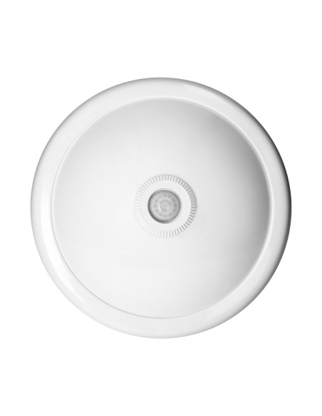 ROVO PC, plafon oświetleniowy z czujnikiem ruchu 360st, 2x25W, E27, IP20, polikarbon mleczny