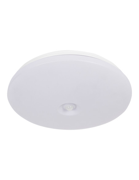 ASTERIA plafon 2xE27, max. 2x60W, czujnik ruchu PIR, IP44, biały