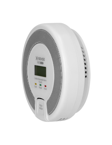 Bateryjny czujnik tlenku węgla z przyciskiem...