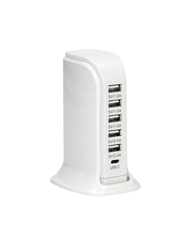 Stacja ładująca 5 x USB A, 1 x USB C, 5V DC / 6A