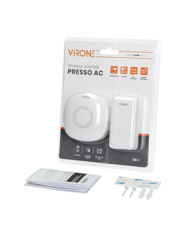 Dzwonek bezprzewodowy PRESSO AC z przyciskiem...