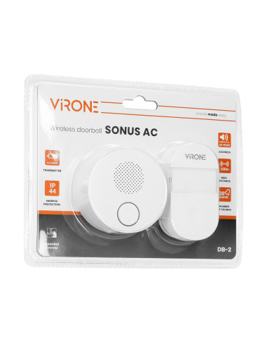 Dzwonek bezprzewodowy  SONUS AC, sieciowy,...