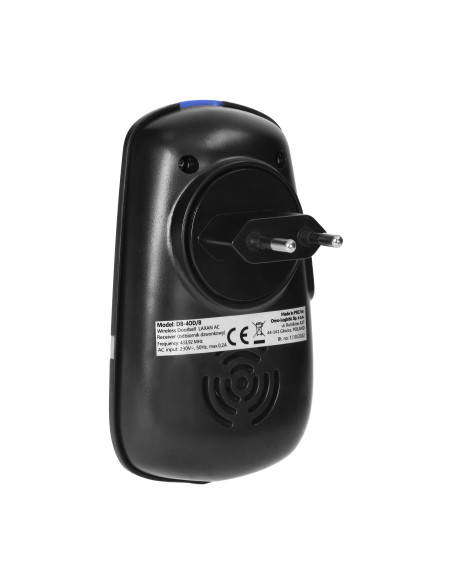 LAXAN AC bezbateryjny dzwonek bezprzewodowy, czarny