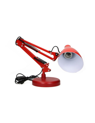 DIAN lampa biurkowa. 60W stalowa, czerwona