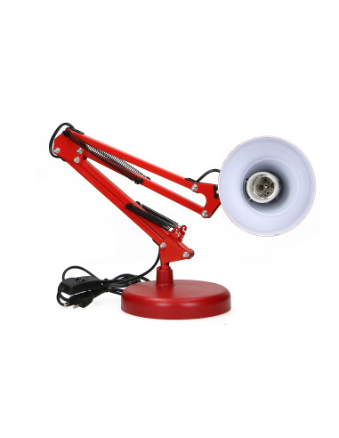 DIAN lampa biurkowa. 60W stalowa, czerwona