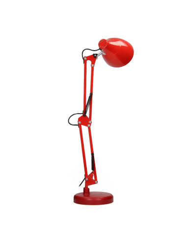 DIAN lampa biurkowa. 60W stalowa, czerwona