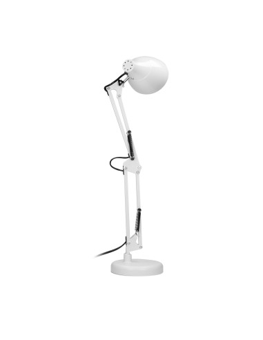 DIAN lampa biurkowa. 60W stalowa, biała