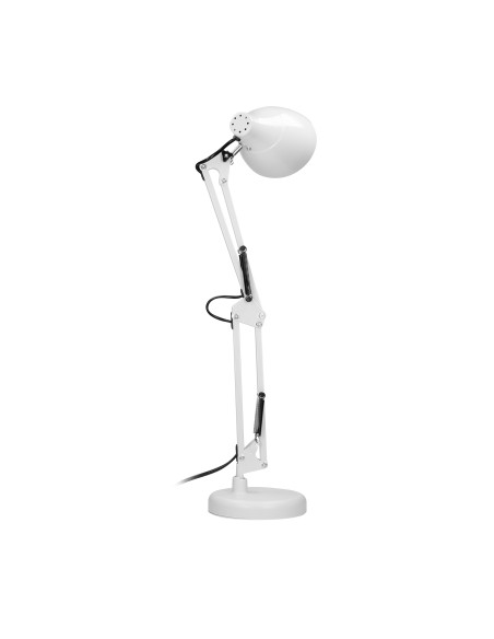 DIAN lampa biurkowa. 60W stalowa, biała
