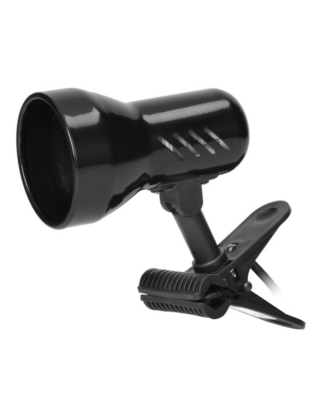 DALLA, lampa biurkowa z klipsem, 40W, E27, stal + tworzywo, czarna