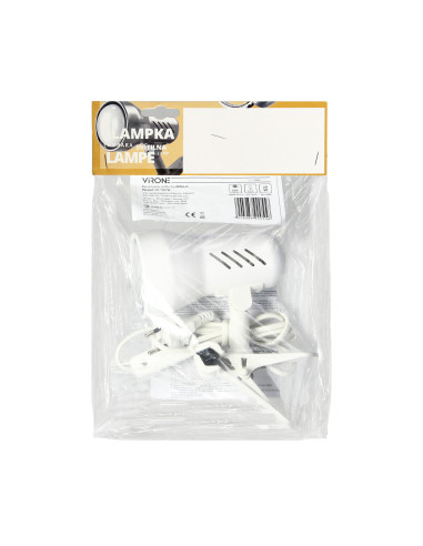 DALLA, lampa biurkowa z klipsem, 40W, E27, stal...