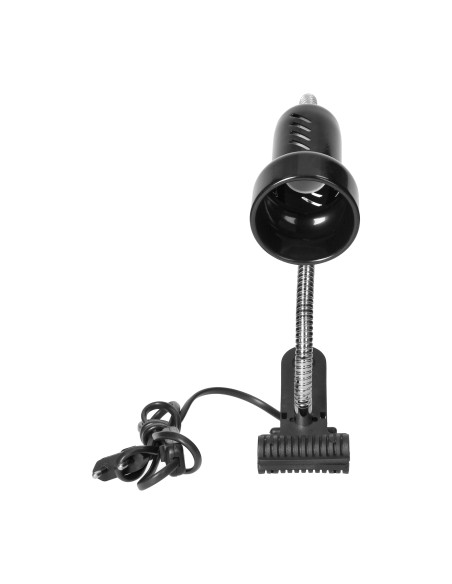 LUKE, lampa biurkowa z klipsem, flex, 40W, E14, stal + tworzywo, czarna