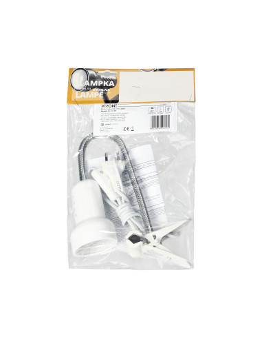 LUKE, lampa biurkowa z klipsem, flex, 40W, E14,...
