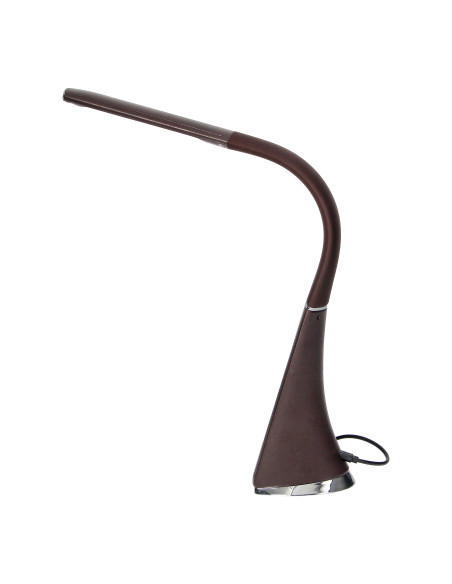 DOLOMIT LED 5W, lampka biurkowa z budzikiem, 400lm, 4000K, brązowa