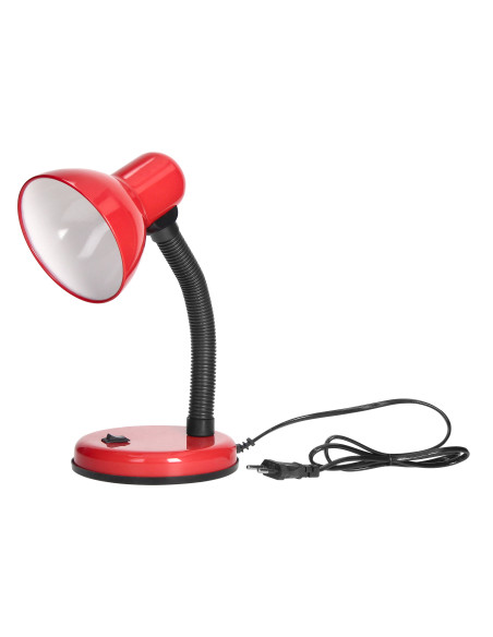 FUPI, lampa biurkowa, 40W, E27, stal + tworzywo, czerwona