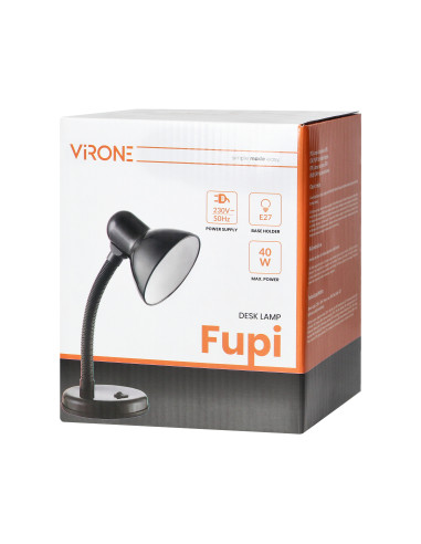 FUPI, lampa biurkowa, 40W, E27, stal +...