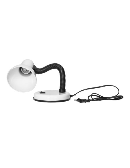 FUPI, lampa biurkowa, 40W, E27, stal + tworzywo, biała