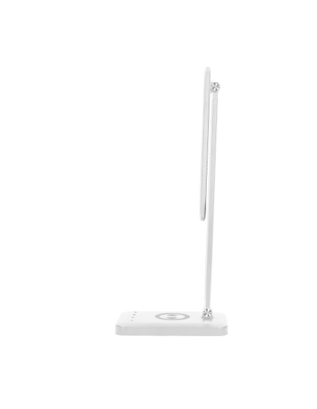  ISIYO LED 7W Lampka biurkowa z ładowarką indukcyjną i USB, 390lm, 3000-4000-6000K, zmiana temperatury barwowej i...
