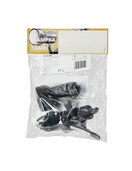 KELLY, lampa biurkowa z klipsem, 40W, E14, stal + tworzywo, czarna