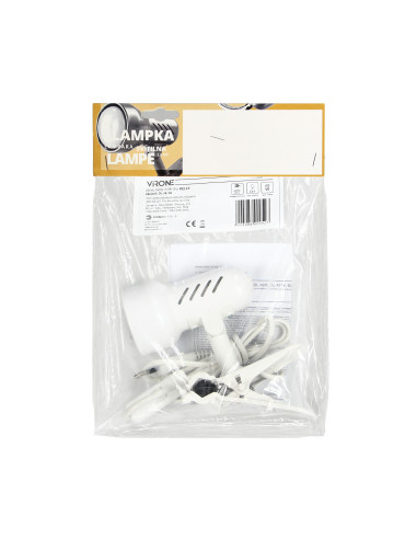 KELLY, lampa biurkowa z klipsem, 40W, E14, stal...