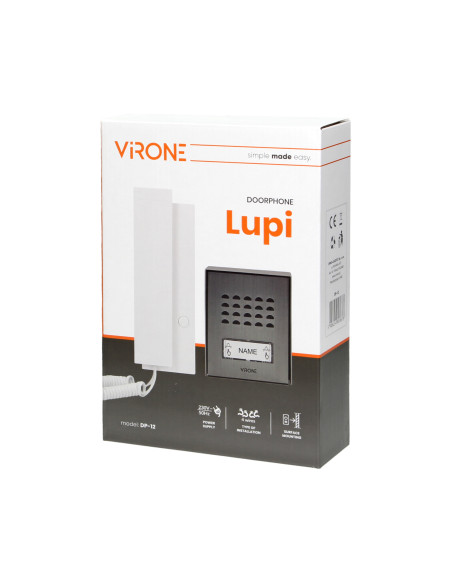 Zestaw domofonowy jednorodzinny, natynkowy, LUPI