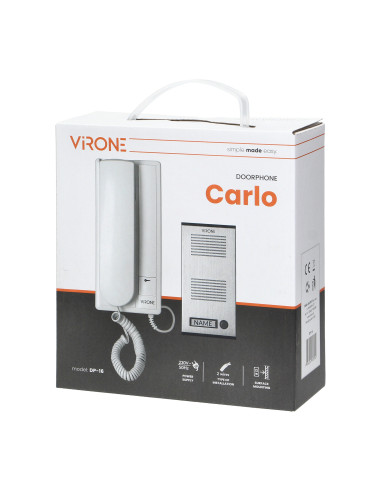 Zestaw domofonowy jednorodzinny, natynkowy, CARLO